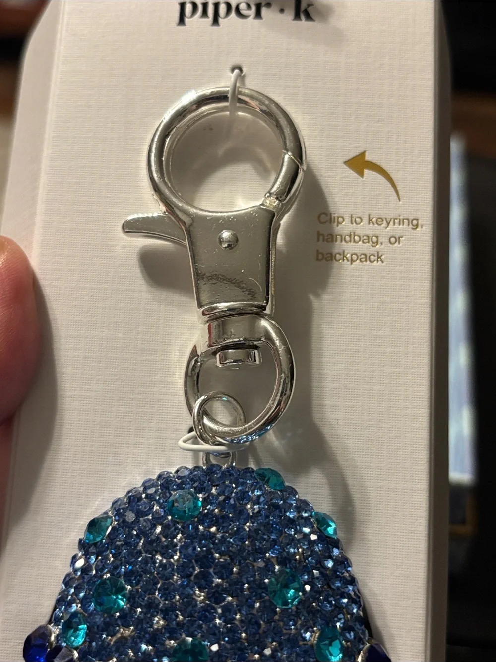 piper.k Blue Jellyfish Bag‎ Charm Keychain